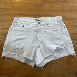 Abercrombie Curve Love Mid-rise Boyfriend Denim Shorts